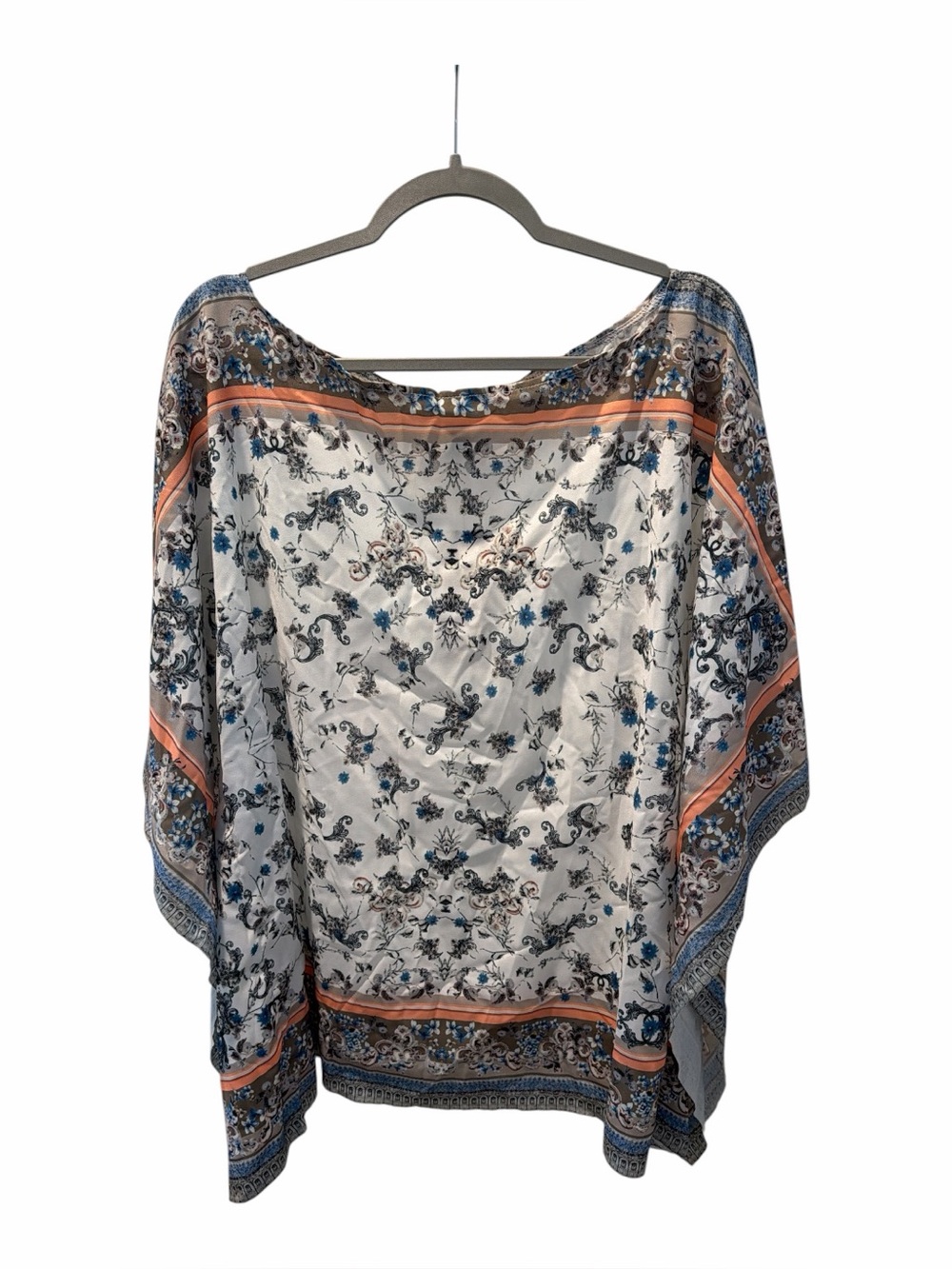 EMERY ROSE Floral & Paisley Print Poncho Style Blouse size 0xl